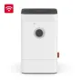 BONECO H400 SMART hibridinis drėkintuvas ir oro valytuvas su išmaniąja programėle, baltas korpusas, juoda viršutinė dalis, apvalus valdymo mygtukas, raudona BONECO etiketė ir Wi‑Fi simbolis.