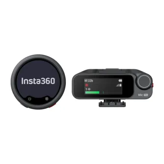 Insta360 Mic Pro belaidė garso sistema - siųstuvas ir imtuvas su E-ink ekranu ir kryptiniu mikrofonų masyvu Insta360 Mic Pro belaidė garso sistema - siųstuvas ir imtuvas su E-ink ekranu ir kryptiniu mikrofonų masyvu