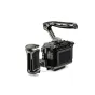 Tilta Camera Cage for Sony FX5 Base Kit Titanium Gray su moduliu dizainu, ergonominiais rankenėlėmis ir keliais tvirtinimo taškais, skirtais geresniam kameros valdymui