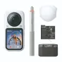Insta360 X6 Essentials Bundle Arctic White su 8K video, selfie lazda, objektyvo apsaugos, baterija ir įkrovimo dėžutė