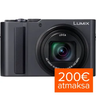 Panasonic Lumix TZ300 kompaktiškas fotoaparatas su išsikišusiu LEICA 15x optiniu zoom objektyvu ir 20.1 MP jutikliu, priekis Panasonic Lumix TZ300 kompaktiškas fotoaparatas su išsikišusiu LEICA 15x optiniu zoom objektyvu ir 20.1 MP jutikliu, priekis
