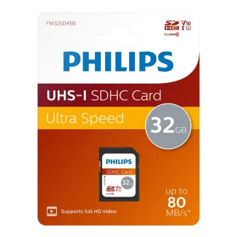 Philips SDHC Card 32GB Class 10 UHS-I U1 Philips SDHC Card 32GB Class 10 UHS-I U1