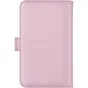 Fujifilm Instax Mini 13 Foto albumas "Candy Pink", uždarytas odos imitacijos viršelio su magnetiniu uždarymu ir šonine juosta, priekinis vaizdas su tiksliomis siūlėmis ir kompaktišku dizainu