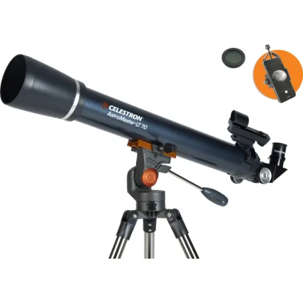 Celestron Astromaster LT 70AZ with Phoneadapter and Moonfilter
