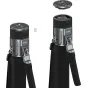 SmallRig TRIBEX PRO X‑Clutch monopod galva su nuimamu viršutine dangteli, užrakto ikona ir 1/4"-20 sriegis, rodomas ant juodų kojų