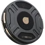 PolarPro Mini MagLock VND 2/5 Zelta Mist filtras, viršutinis kampas, tamsiai pilka metalinė paviršius, auksiniai akcentai, įgraviruotas prekės ženklas ir '2-5 VND GOLD' etiketė.