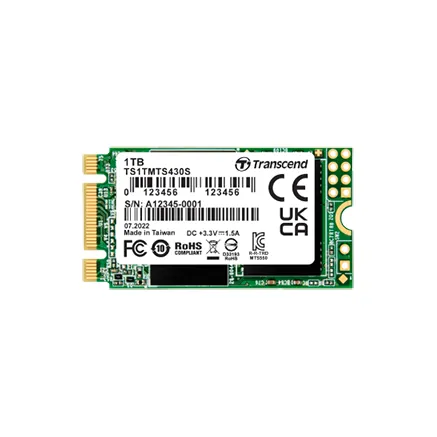 SATA III 6Gb/s M.2 SSD 430S, M.2 2242 SSD, SATA3 B+M Key, TLC (ultra-compact) 256GB