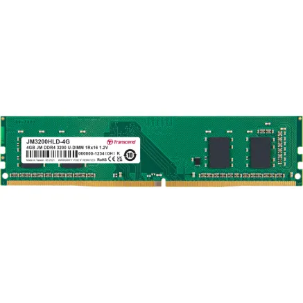 TRANSCEND JetRAM DDR4-3200 U-DIMM CL22 (1Rx16) 4GB