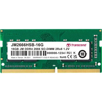 TRANSCEND JetRAM DDR4-2666 SO-DIMM CL19 (2Rx8) 16GB