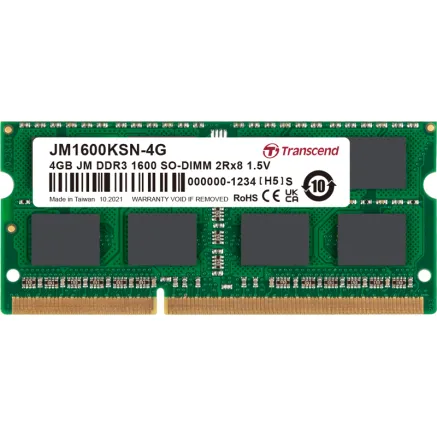 TRANSCEND JetRAM DDR3-1600 SO-DIMM CL11 (2Rx8) 4GB