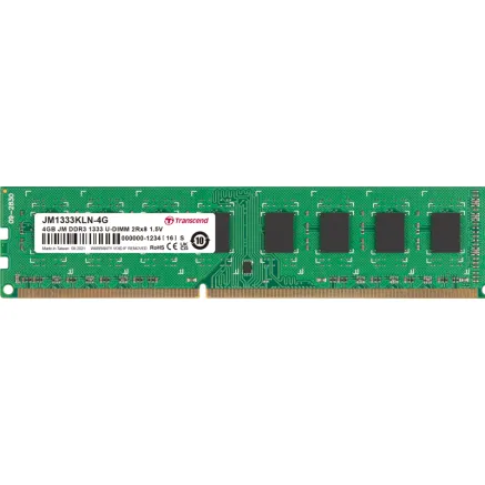 TRANSCEND JetRAM DDR3-1333 U-DIMM CL9 (2Rx8) 4GB