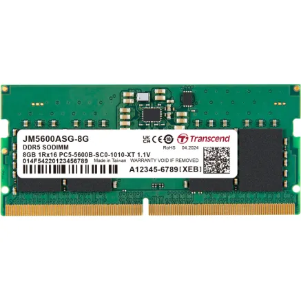 TRANSCEND JetRAM DDR5-5600 SO-DIMM CL46 (1Rx16) 8GB