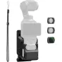 SmallRig 6872 kitiui DJI Osmo Pocket 4/3: apsaugos metalinis karšas, vikslininkas, CPL, Black Mist ir kintamasis ND filtras ant švaraus fono