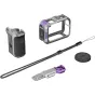 SmallRig Modular Street Photography Kit for DJI Osmo Action 6, su sidabriniu ir purpuriniu narvu, šoniniu rankenėle, riešo dirželiu, silikono objektyvo dangteliu ir užrakinimo adapteriu, užtikrinančiu saugų ir universalią gatvės