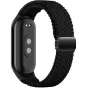 Tech-Protect juodas pintas nailono apyrankė Xiaomi Smart Band 8/9, su galiniu jutiklių vaizdu ir patikima sagtimi.