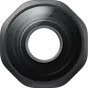 Insta360 Ultra Wide Lens su juodu oktagoniniu rėmu ir skaidriu stiklo elementu, suteikiančiu 189° ultra-plačią matymo kampą.