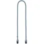 Peak Design Form Rope Standard kameros diržas, okeano spalvos, 118,5 cm pintas nailono virvė su žemaprofiliais greito atlaisvinimo kabliais ir anodizuota aliuminio kilpa, rodoma U formos vaizde ant balto fono.