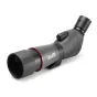 Kenko Pro Field Gaia PFG-48A teleskopas su 16–48x priartinimu, 65 mm daugiasluoksniu objektyvu, raudonu akcentų žiedu, reguliuojamu okuliaru, šlaitu korpusu, fokusavimo mygtuku ir priartinimo žiedu, ant švaraus balto fono