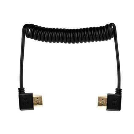 MITOYA Angled HDMI Cable Left - HDMI Right 50cm Spiral