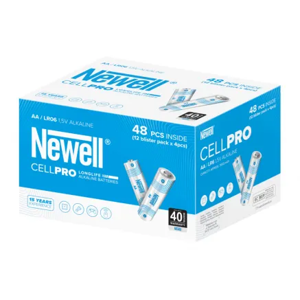 Newell CellPro AA alkaline battery, 12x4 pcs, blister pack