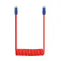 Newell USB-C - USB-C 100 W cable, 2 m, Silicone, Spiral, Red-Navy Blue