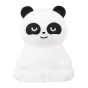 Redleaf Silly Panda silikoninė LED lempa, baltas pandos formos naktinė šviesa su juodomis ausimis ir akimis, švelni šviesa, įkraunama baterija, nuotolinio valdymo pultas įtrauktas