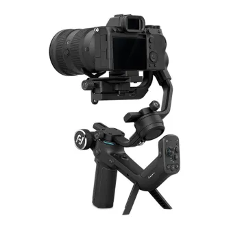 FeiyuTech Scorp-C rankinis gimbalas su DSLR kamera, ergonomiškas dvigubas rankenos dizainas, nuotolinio valdymo pultas, išsiskleidžiantis trikojis ir objektyvo atrama, juoda spalva, iki 2,5 kg apkrova ir 13 h baterijos veikimo l FeiyuTech Scorp-C rankinis gimbalas su DSLR kamera, ergonomiškas dvigubas rankenos dizainas, nuotolinio valdymo pultas, išsiskleidžiantis trikojis ir objektyvo atrama, juoda spalva, iki 2,5 kg apkrova ir 13 h baterijos veikimo l