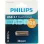 Philips Moon 128 GB USB 3.1 atmintinė prekybinėje pakuotėje, aliuminio korpusas su raktų kilpa ir greita USB 3.1 jungtis.