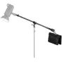 Neewer 90-160 cm reguliuojamas tripod boom ramus su pritvirtinta šviesos galva, 180° sukimosi kampas, aliuminio konstrukcija, 5 kg apkrovos talpa, tuščias smėlio maišas balansavimui