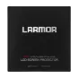 Larmor 0.3 mm ultra-plonas optinio stiklo LCD ekrano apsaugos Sony a7CR ir a7C II, supakuota juodame saviklijų rėmo dizaino dėžutėje.