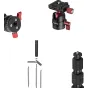 6397 Monopod with Triple Ground Spikes and Panoramic Ball Head with Arca-Swiss Plate
