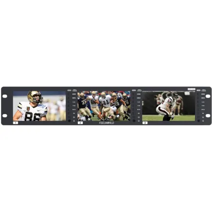 Feelworld Monitor FRM501G Triple 5.5 inch 2RU rackmount