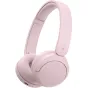 Šeima pink Sony WH-CH530 beveikslės slėžiai su puikiausiais earpadžiais, reguliavimų galvą ir USB‑C įkrovimo įėjimą boksside