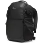 Juokinis Lowepro Fastpack BP 250 AW IV turvyje kamerų pakeivių ruksakas su pusės prie ir įsipareidžių priežiūra, 22 L kapasitetas, priekšinis kampas su logotipu ir nuspaudžiamomis joslomis.