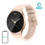 Auksoji COLMI i28 Ultra smartwatch su pelėkuoju silikonu juosčiu, melčiu analogų dialiu, 1,43‑duočių AMOLED ekranu ir Bluetooth dailininkų funkcija.