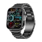 Colmi P80 juosčiai juosčiai smartwatch su 1,83‑duočių HD ekranu, rodantį langų, pulzininką, kalorijas ir weather, su metalų juosčiuju braceļu ir pusės kryžkelį.