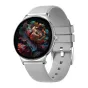 Colmi V89 svaistas smartwatch su žalia gumu įsaku, drabuotojų krūnu ir šviesu burlio važiuoju į 1,43‑duočių AMOLED ekraną