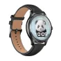 COLMI L28 Smart Watch (black silicone + black leather strap)