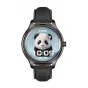 COLMI L28 Smart Watch (black silicone + black leather strap)