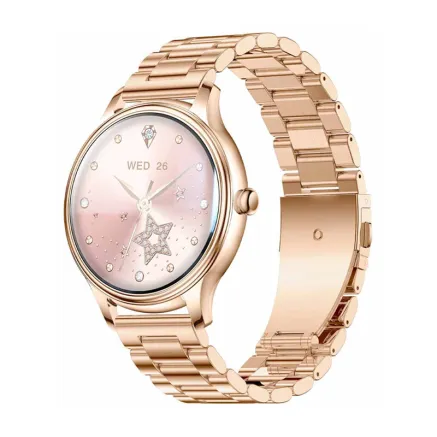 COLMI L28 Smart Watch (Gold + gold steel strap)