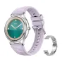 COLMI L28 Smart Watch (Silver-purple + silver steel strap)