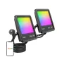 Lepro F1 30 W RGB smart LED šviesvalgių šviesvalnio, IP65 apsaugotas, su duomenų dviejomis vienėmis, krāvu spektrālų parvažiavimo, įsikūrę kabeliu ir įjungtų įjungtų, kā arī smartfonu su Lepro logotipiu