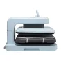 Žemėlapis HTVRONT Auto 2 Digit Heat Transfer Press su 20–80 kg reguliavimu, automatičiuos pločio keitimo ir įtraukiamų priekšspiedienų ir Teflon lapų, parodytas ant šviesos fono.