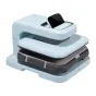 Žaliaus‑mėlyna HTVRONT Auto 2 Digit Heat Transfer Press su digitaliu ekranu, reguliavimų priekšspaudymą iki 80 kg, įskaitan pressų matą ir Teflon lapą, pilnigi įsikūrę