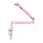 Fifine BM88 pink mikrofonų ranka su C‑klampa, 706 mm galimi, metalio konstrukcija, integruotas kabelų valdymas ir 1/4", 3/8" ir 5/8" adaperius.