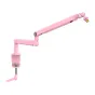 Fifine BM88 pink mikrofoninis ranka su žemėlapis, 706 mm įtaka, pilnasis metalinis konstrukcija, entegruotas kabelo valdymas ir interchangeable 1/4‑inch, 3/8‑inch ir 5/8‑inch adaptoriai.