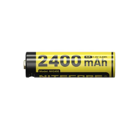 Nitecore NH2400 USB C Rechargeable 1.5V Li ion AA Battery