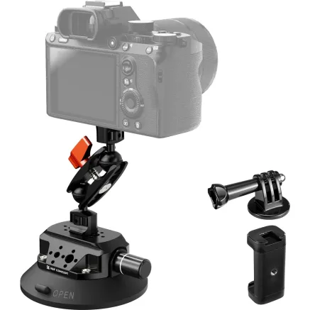 K&F Concept MS45 Suction Cup Mount with Pump and Magic Arm KF31.100V1