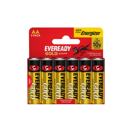 Energizer Eveready Gold AA/LR6 šarminės baterijos, 6 vnt.
