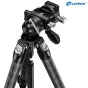Leofoto LY-265CV Mr.Y Series tiltraudė iš karbono serijos su inverted ball head ir video funkcija, su piešiais šiossekiais eilėmis ir šķērskrustu raktuku baltu fona